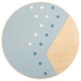 Pie pequeño - almacenamiento de balance de madera azul