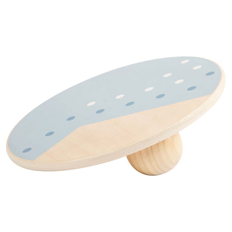 Pie pequeño - almacenamiento de balance de madera azul