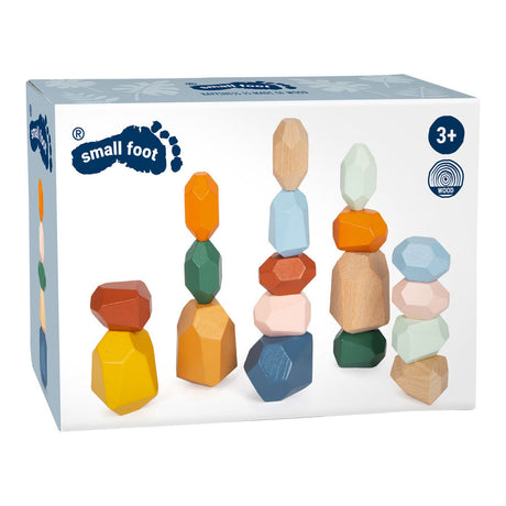 Small foot - bloques de equilibrio de madera safari, 18 uds.