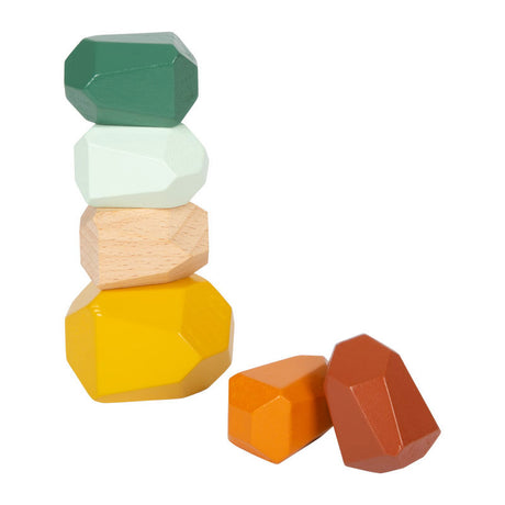 Small foot - bloques de equilibrio de madera safari, 18 uds.