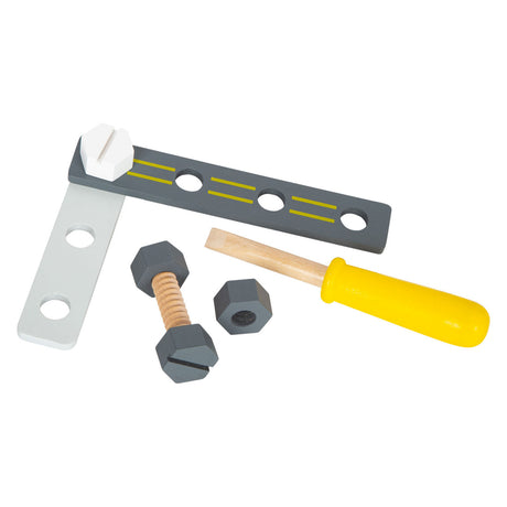 Small foot - set de construcción de madera miniwob, 67 piezas.