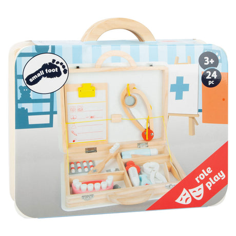 Small foot - set de médico y dentista de madera 2 en 1 en estuche
