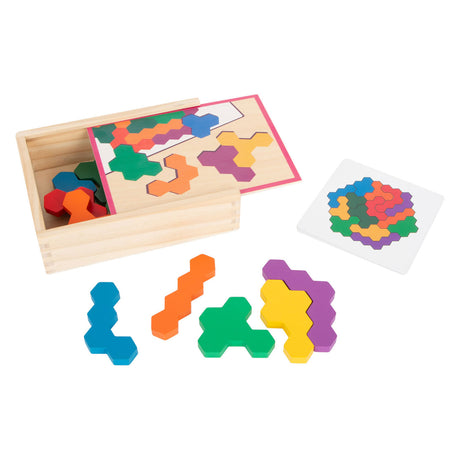 Small foot - rompecabezas con forma hexagonal de madera