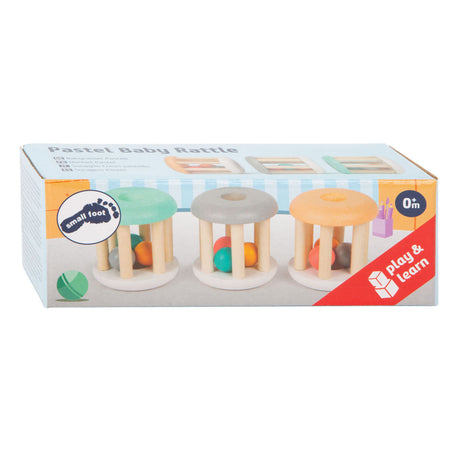 Small foot - pastel de madera con trinquete para bebé, 3 uds.