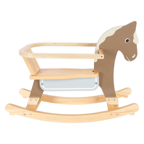 Small foot - caballito mecedora con asiento marrón