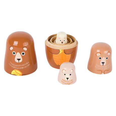 Small foot - muñecas matrioskas de madera familia de osos