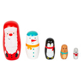 Muñecas de madera de madera de pie pequeña navidad