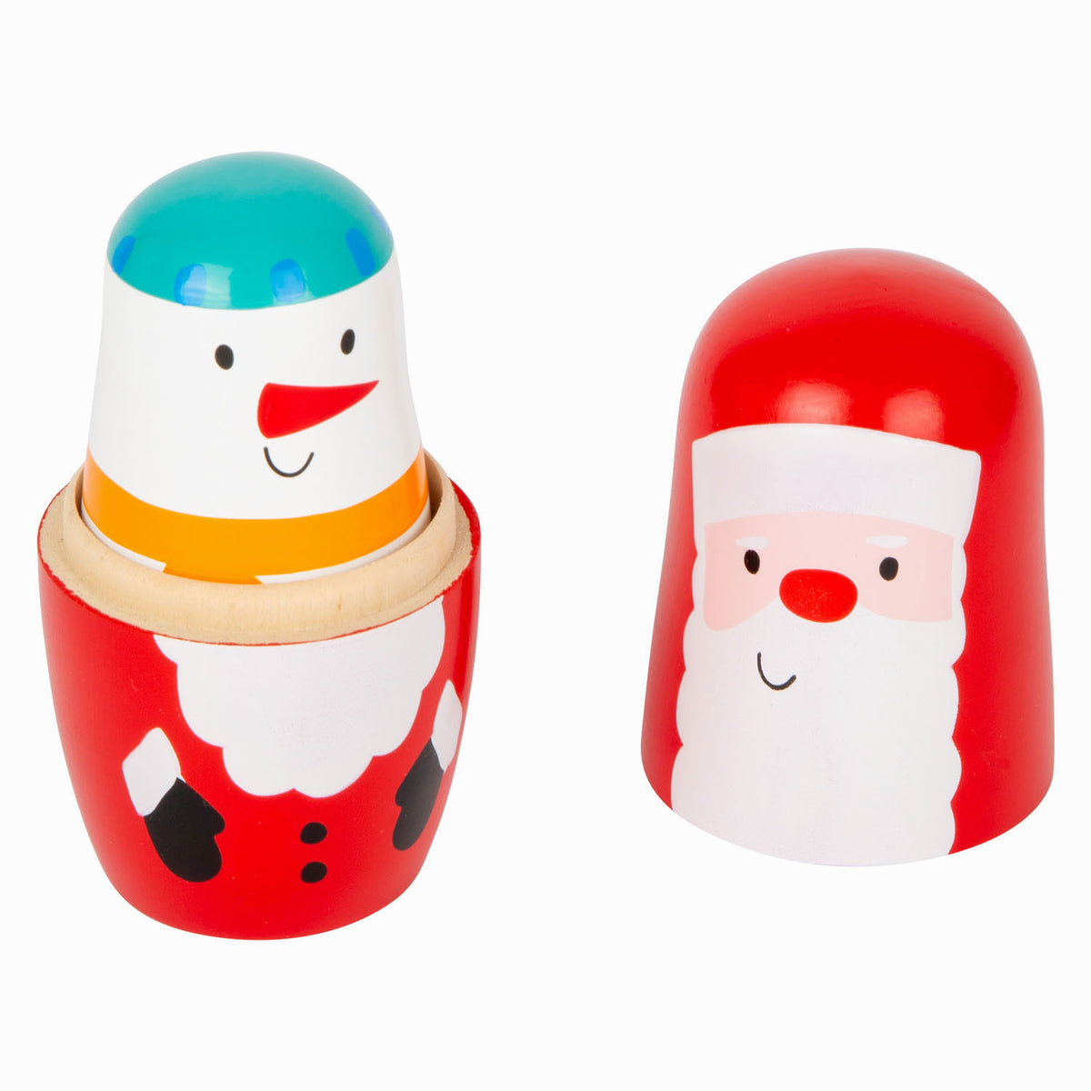 Muñecas de madera de madera de pie pequeña navidad