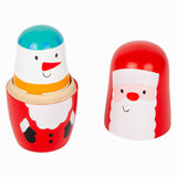 Muñecas de madera de madera de pie pequeña navidad