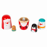Muñecas de madera de madera de pie pequeña navidad