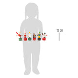 Pie pequeño - figura de madera con estampado navideño