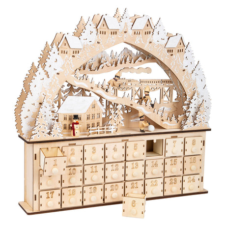 Small foot - calendario de adviento de madera para esquiar