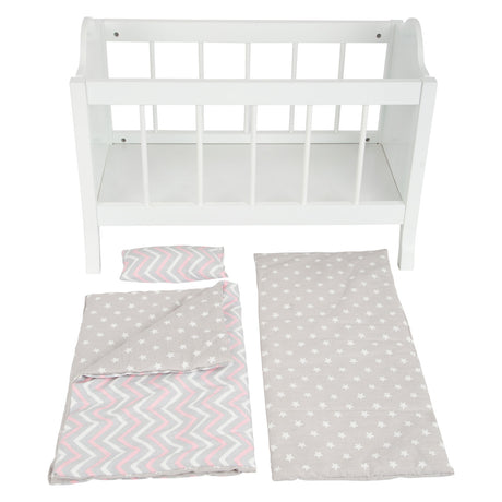 Cama para muñecas Small foot con ropa de cama junior 50 x 30 cm madera blanca
