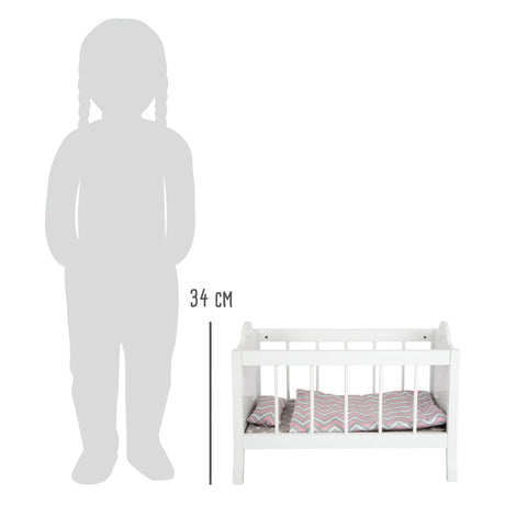 Cama para muñecas Small foot con ropa de cama junior 50 x 30 cm madera blanca