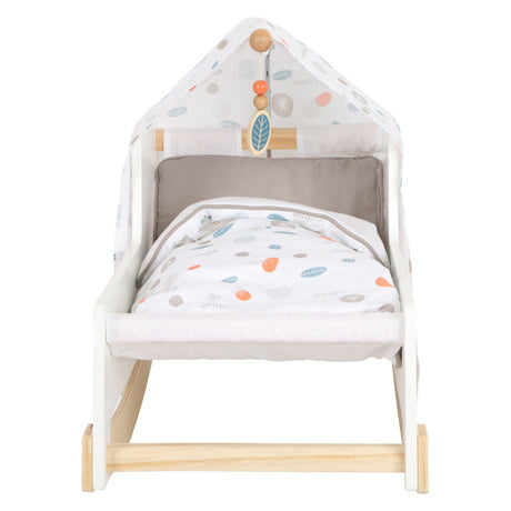 Pie pequeño - columpio de madera para cama de muñecas botón pequeño