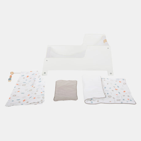 Pie pequeño - columpio de madera para cama de muñecas botón pequeño