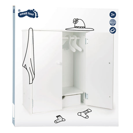 Armario para muñecas de madera Small foot 53 cm blanco