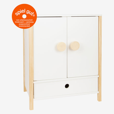 Small foot - Armario para muñecas de madera con perchas, 3 piezas.