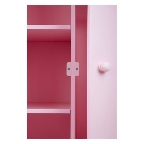 Small foot - armario para muñecas de madera rosa