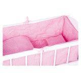 Cama de muñeca de madera de pie pequeño con cajones