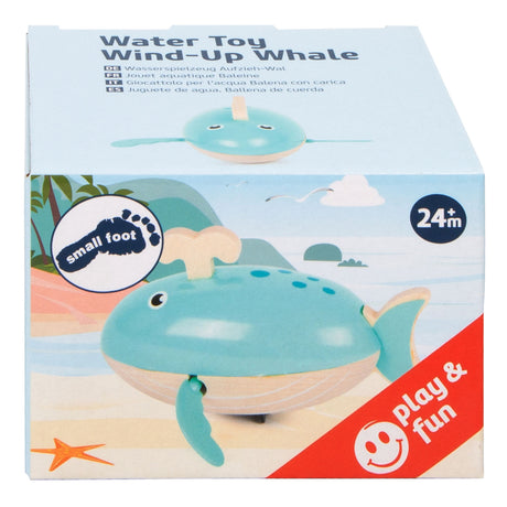 Small foot - Ballena de madera para el baño, juguete al que se le puede dar cuerda