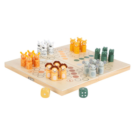 Small foot - safari de ludo de madera - 6 jugadores
