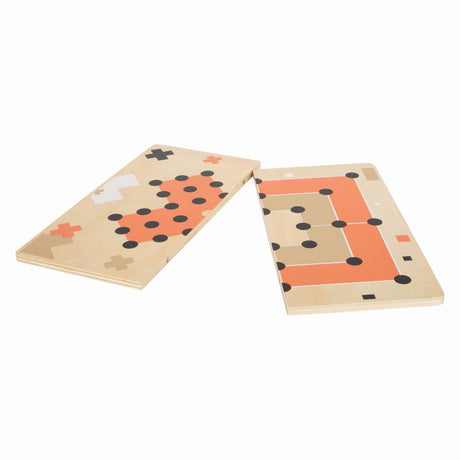 Small foot - juego de solitario y molino de madera edición dorada