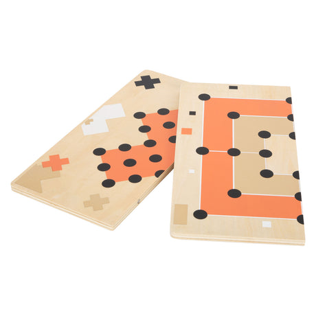 Small foot - juego de solitario y molino de madera edición dorada