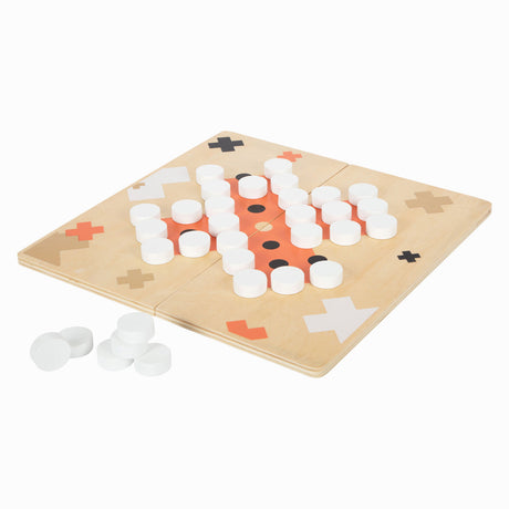 Small foot - juego de solitario y molino de madera edición dorada