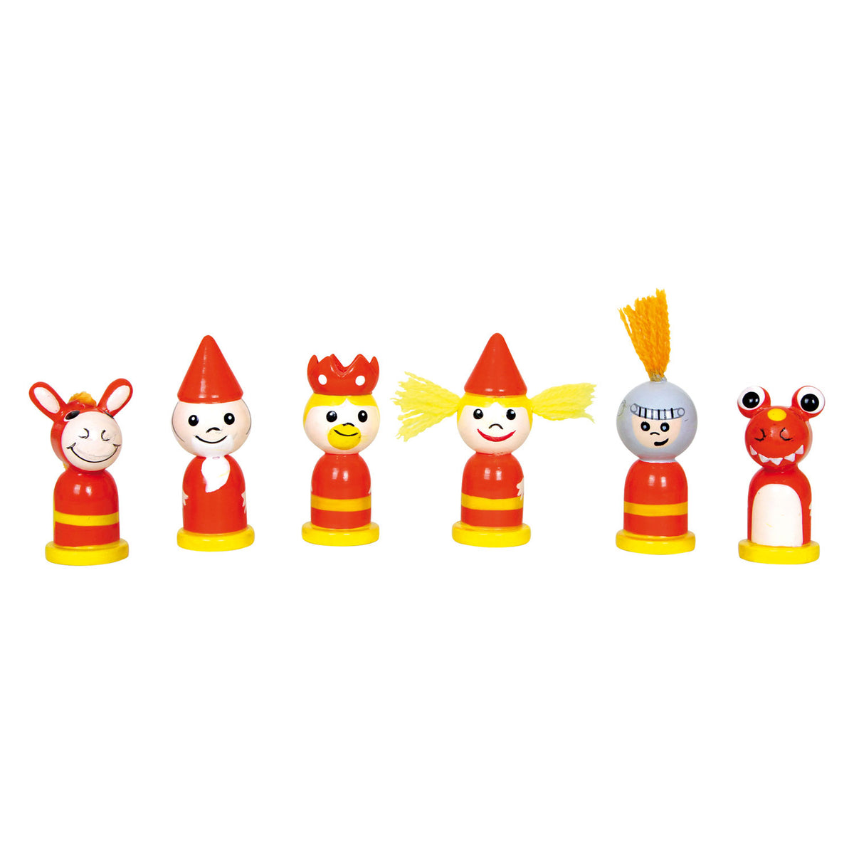 Caballeros de juego de ajedrez de madera de pie pequeño