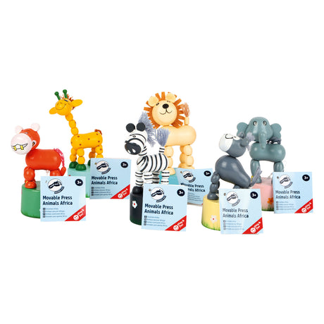Small foot - figura impresa en madera de animales salvajes, 6 uds.
