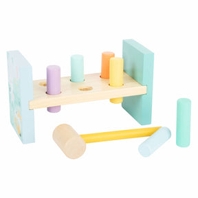 Small foot - Banco de martillos de madera en colores pastel, 8 uds.
