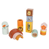 Small foot - bloques safari de madera, 12 uds.
