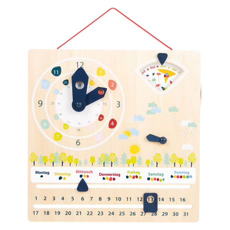 Small foot - Reloj calendario de madera con estaciones (alemán)