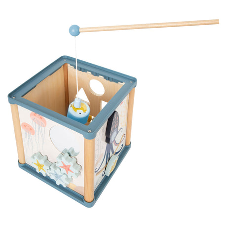 Small foot - cubo de actividades de madera y espiral de motricidad mundo submarino