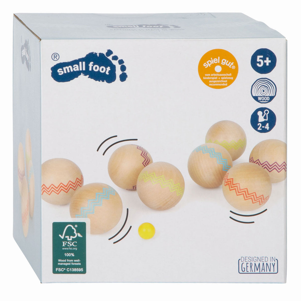 Pie pequeño - jeu de boules de madera, 9dlg.