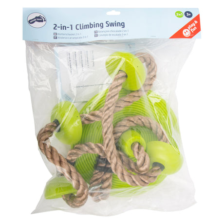 Pequeño pie: cuerda de trepadora y swing 2in1 Groen, 190 cm