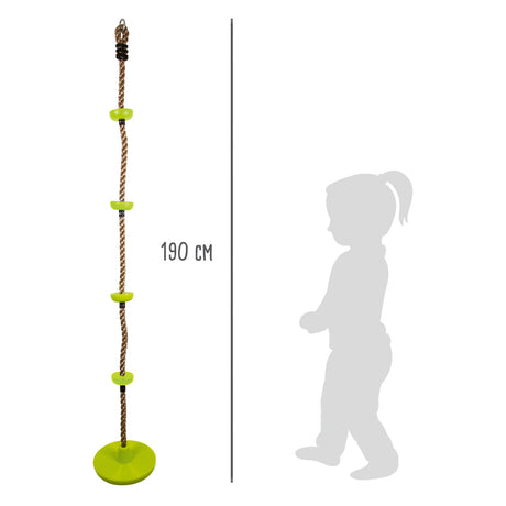 Pequeño pie: cuerda de trepadora y swing 2in1 Groen, 190 cm