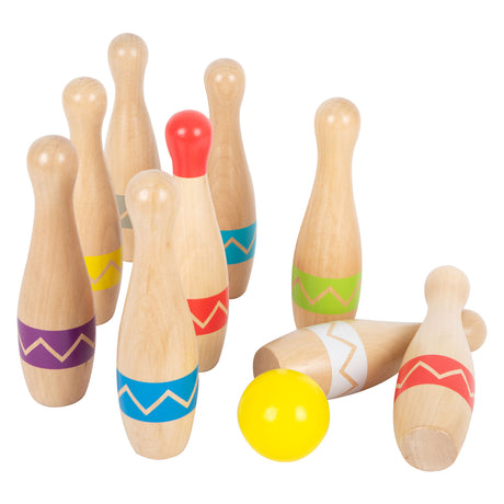 PITO PISTA - Juego de cono de madera con patrón zigzag, 11dlg.