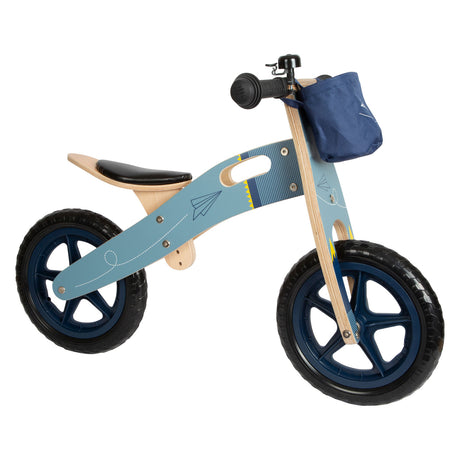 Small foot - bicicleta sin pedales de madera avión azul
