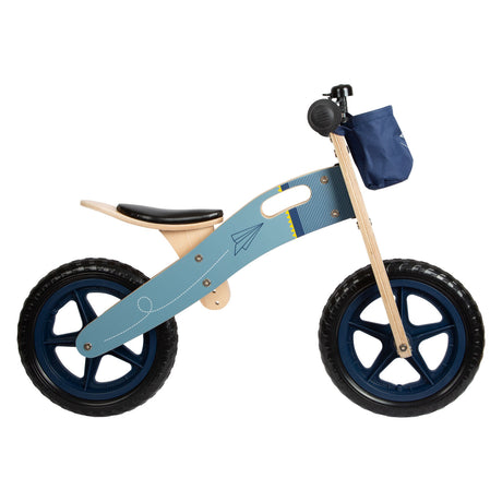 Small foot - bicicleta sin pedales de madera avión azul