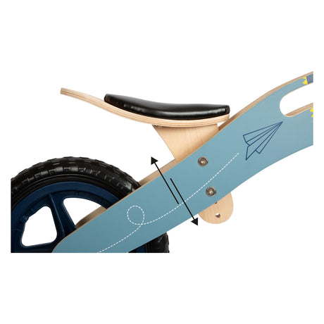 Small foot - bicicleta sin pedales de madera avión azul