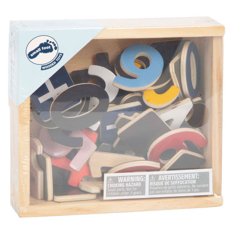 Small foot - números magnéticos de madera de color. 37 uds.