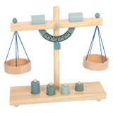 Small foot - báscula de madera con pesas, 5 piezas.