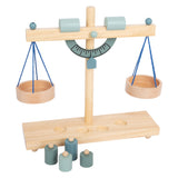 Small foot - báscula de madera con pesas, 5 piezas.