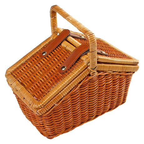 Small foot - Cesta de picnic de madera con vajilla romántica, 30 piezas.