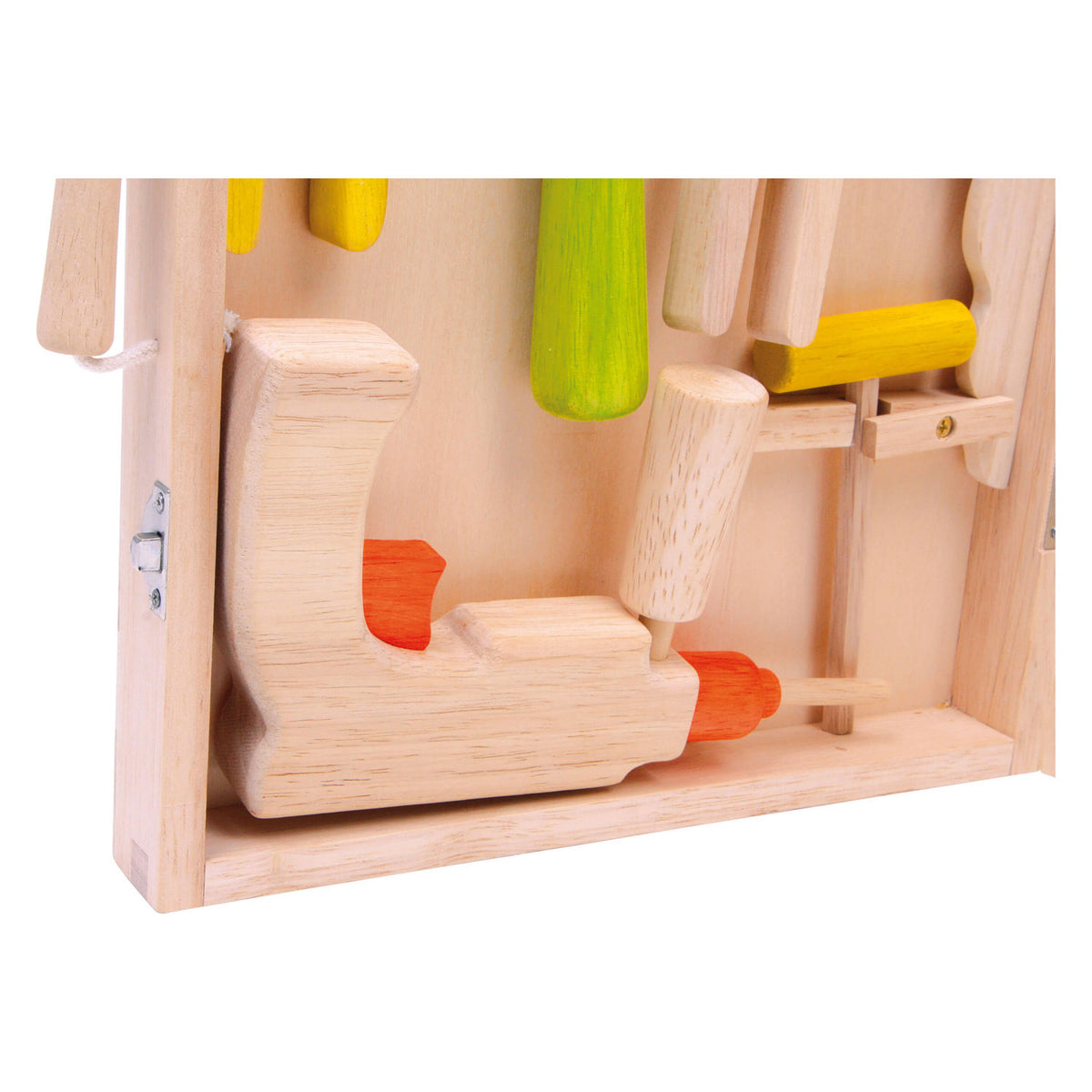 Pie de pie pequeño - caja de herramientas de madera, 13dlg.
