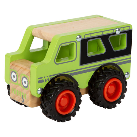 Small foot - jeep todoterreno de madera verde