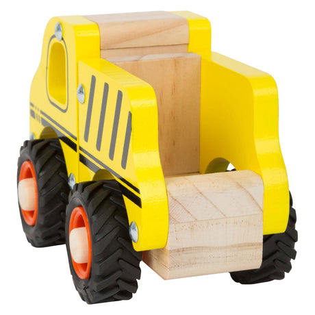 Small foot - vehículo de trabajo de madera para obras de construcción amarillo