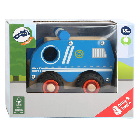 Small foot - coche de policía de madera azul